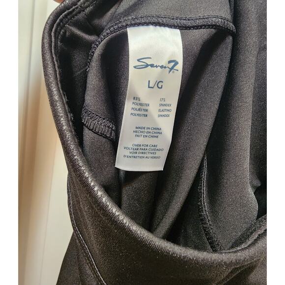 SEVEN 7 Women's Faux Leather High Rise Sculpted Leggings Black Size L - Picture 6 of 7